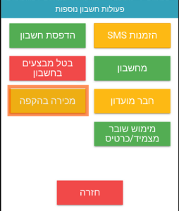 גביית תשלום על חוב הקפה