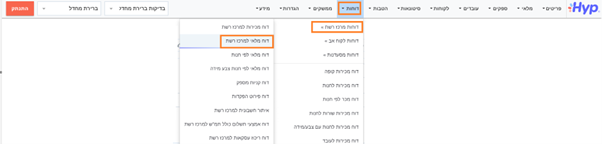 איך מפיקים דוח מלאי לחנות? 