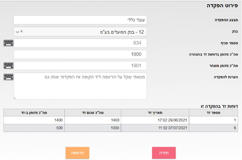ניהול מזומן בקופה